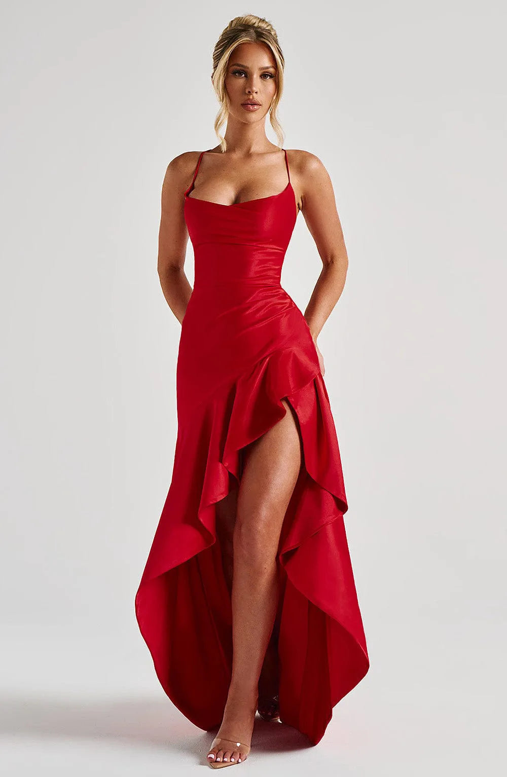 Elegant Slim Bodycon Party Dress Women 2025 Summer Sexy Spaghetti Strap Sleeveless Maxi Long Dress Casual